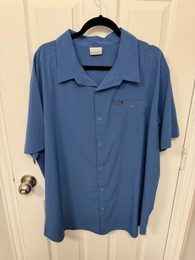 Columbia Men's Short-Sleeve Button-Down Shirt - Slate Blue